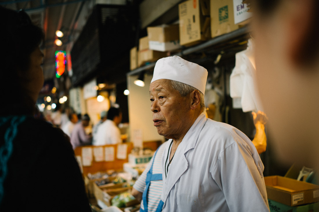 Ume-chan, owner of ramen shop Dai-ni Tsukiji Seimen-jo.