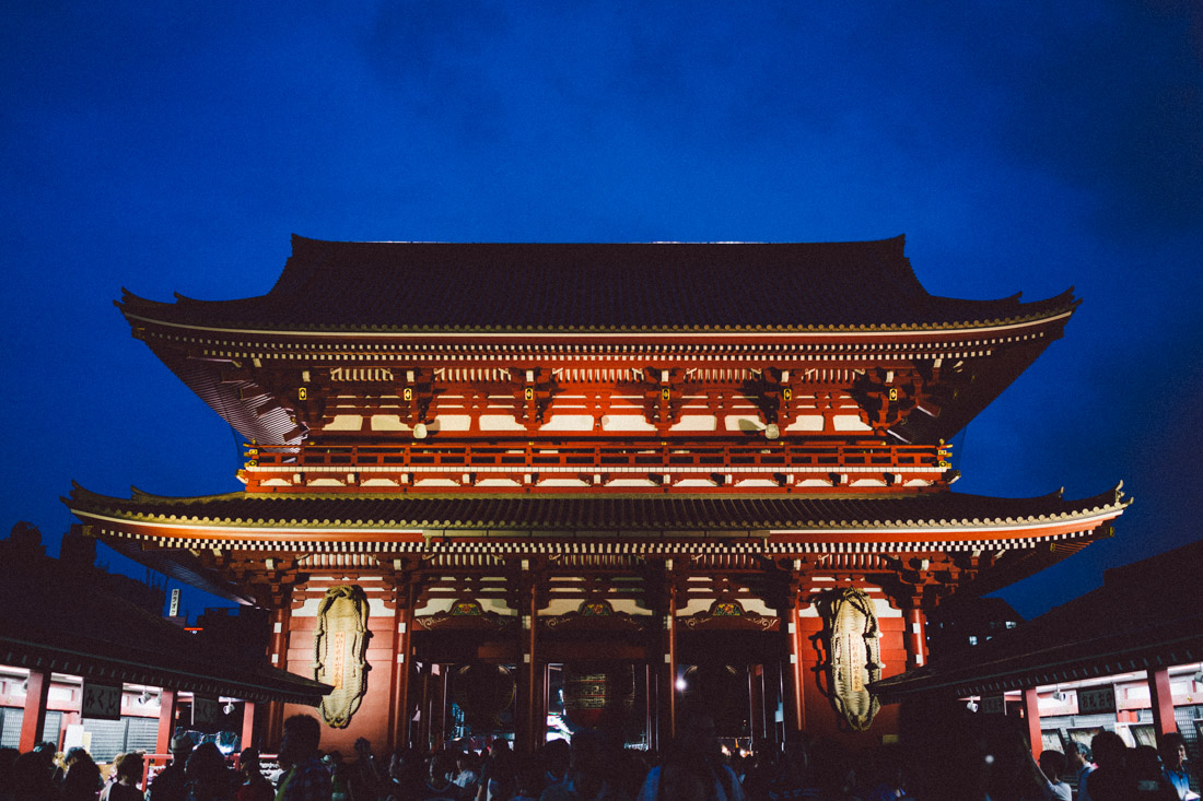 Senso-ji is even more beautiful at night.