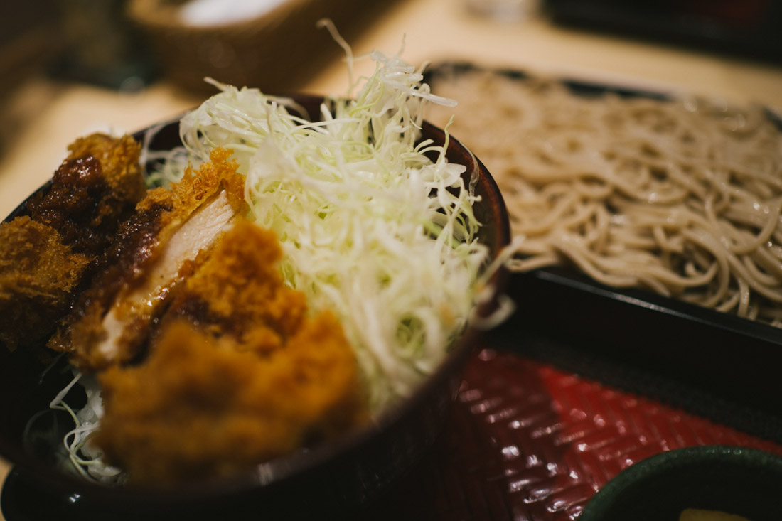 Tonkatsu with soba at Ootoya, a chain that serves good food.
