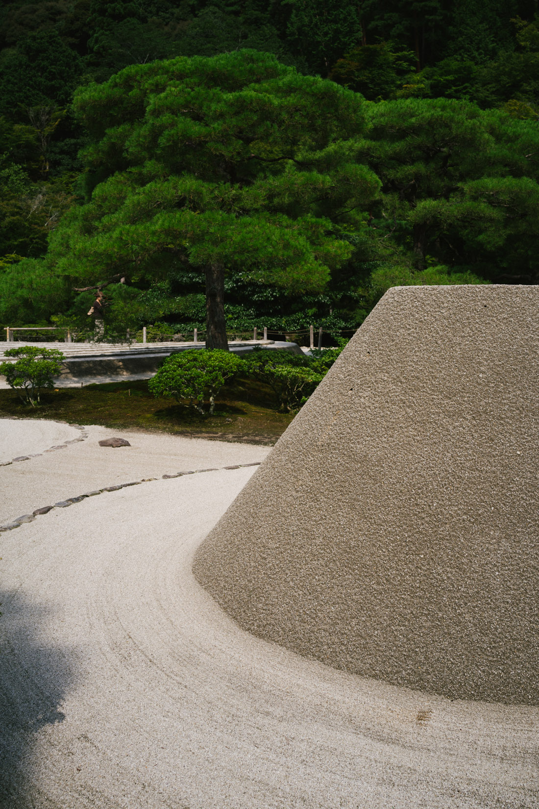 Stone garden inside Ginkaku-ji.